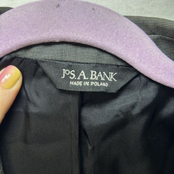 Jos A Bank Mens 40S Blazer Sport Coat Suit Jacket Gray 3 Button Wool Poland - Picture 2 of 9